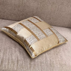 Shiny Golden Silver Stripe Jacquard Cushion Cushion Covers 45x45cm Pillow Cases Square Cover For Sofa Throw Cushions Light Luxury Nordic Home Decor | Vinantica