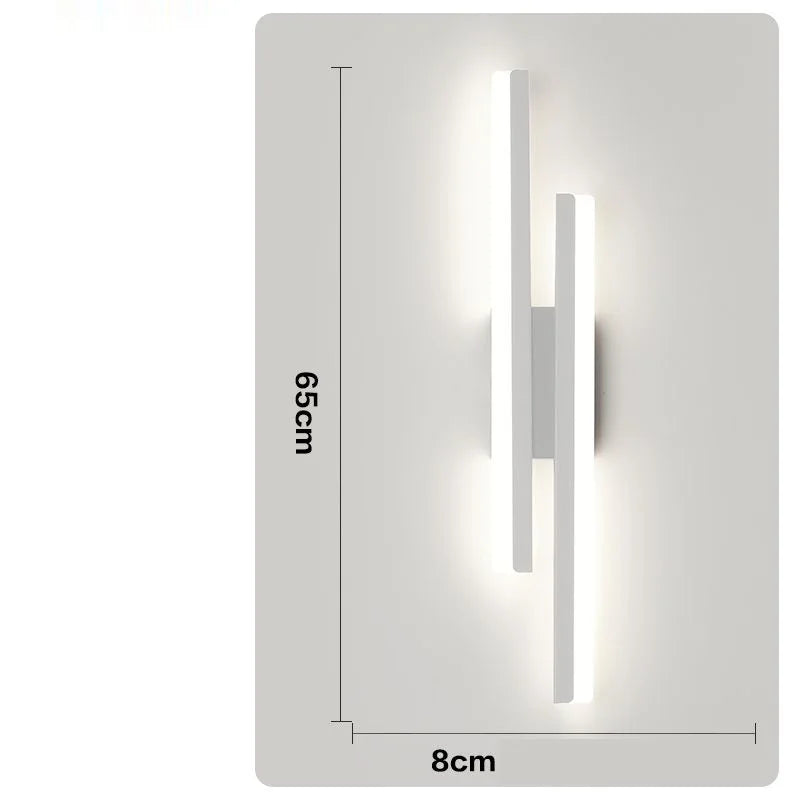 Modern LED Wall Lamp with Copper Line Pipe and Acrylic Lampshade