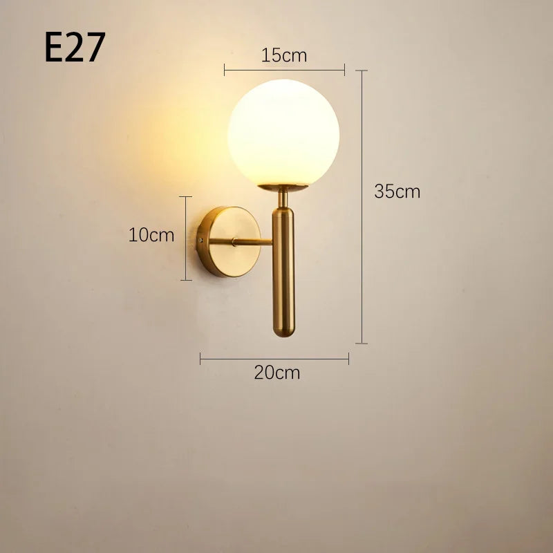 Modern LED Wall Light – Indoor Wall Lamp for Hotel, Bathroom, Bedroom, Living Room, Corridor & Aisle, E27 Tri-Color Adjustable, AC Powered