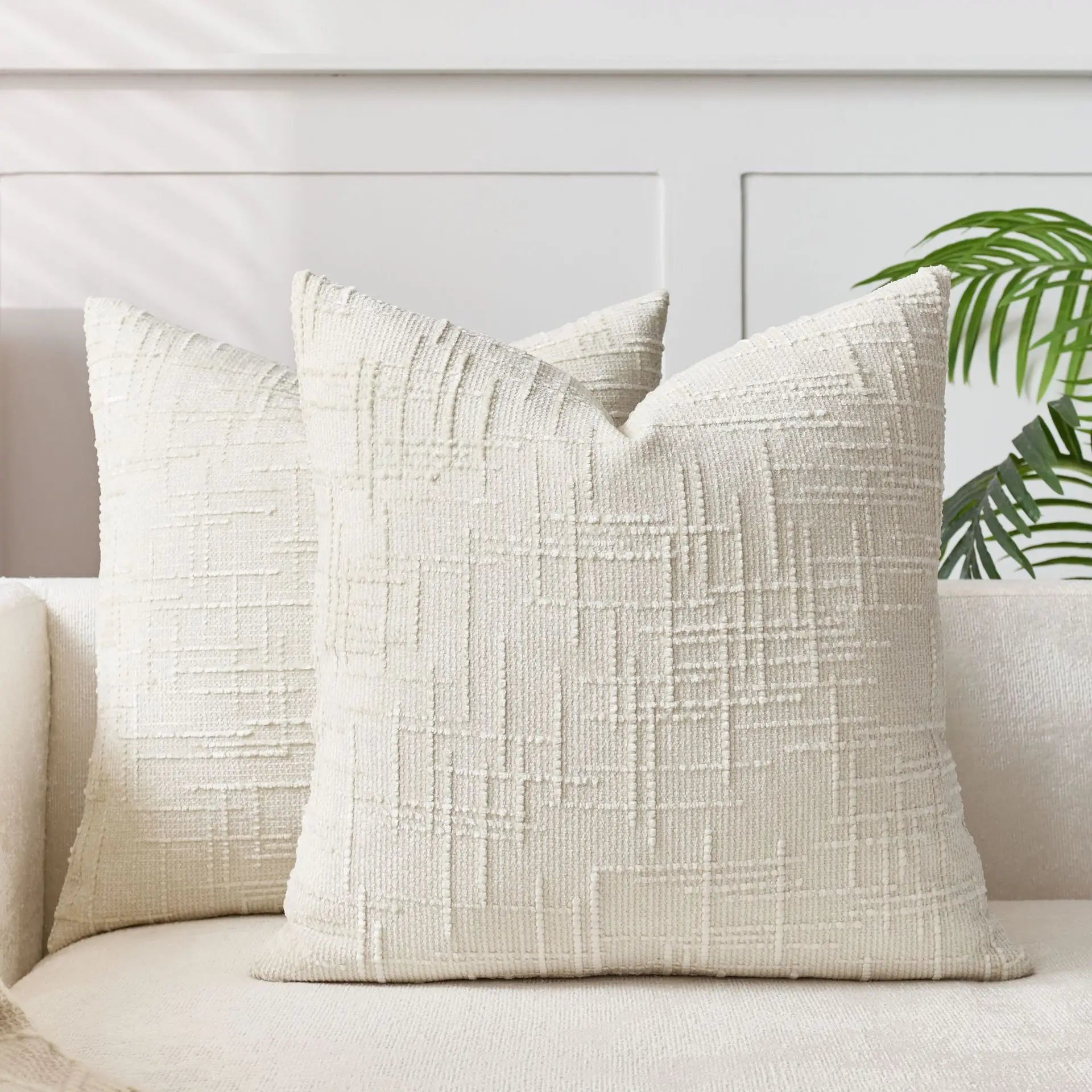 Chenille Cushion with Bamboo Texture in Solid Color for Sofa and Bedroom