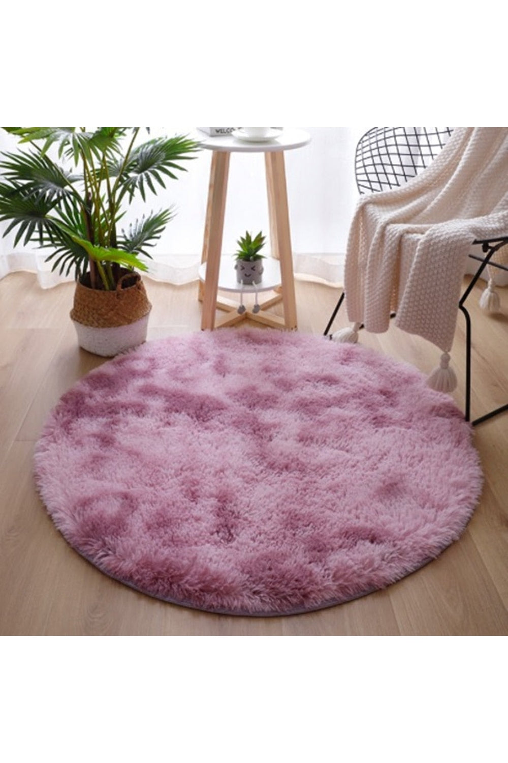 Fluffy Round Rug