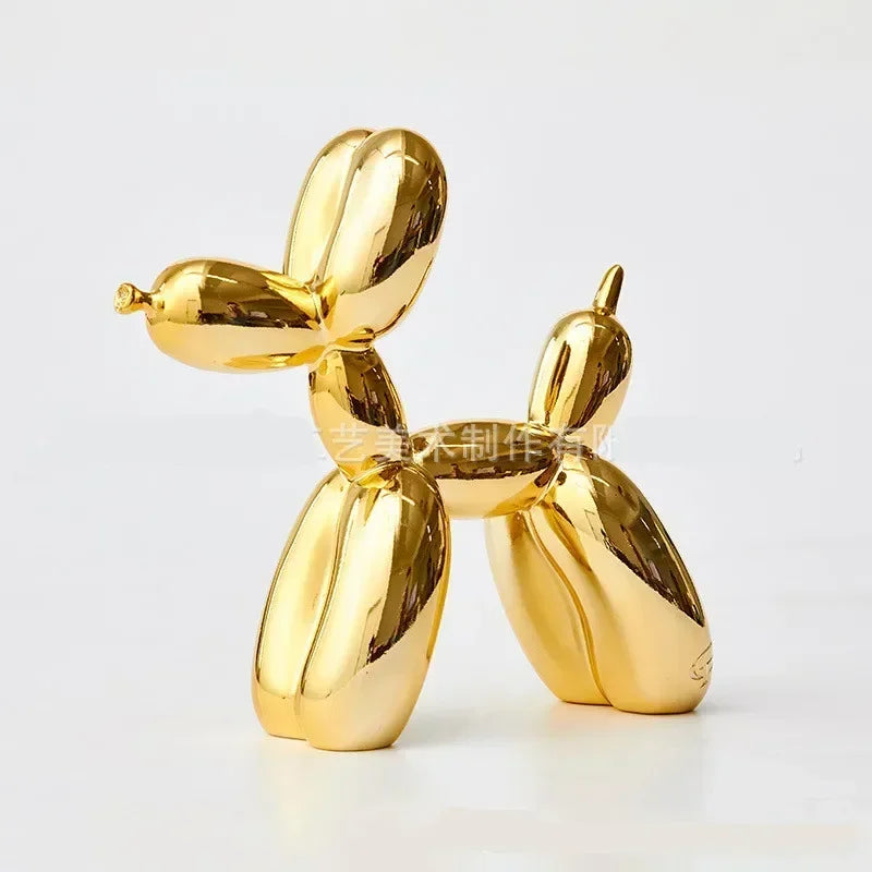 Nordic Balloon Dog Sculpture Resin Animal Ornament Art Sculptures and Figures Craft Home Decoration Room Desktop Accessories