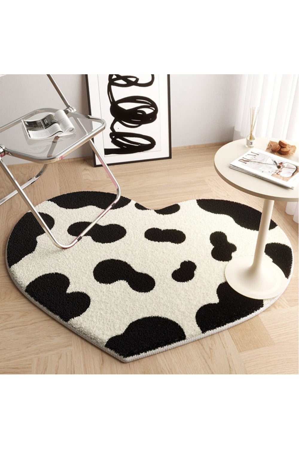 Peach heart rug