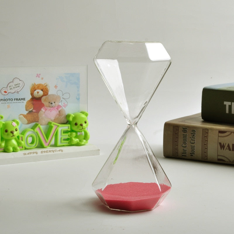5–60 Minute diamond hourglass, hourglass, hourglass, children's gift, hourglass, home decoration, available in multiple color options