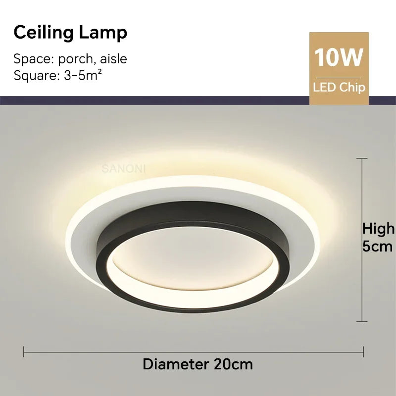 Modern LED Ceiling Lamp - Square Ceiling Light Fixture for Living Room, Stair, Aisle, and More
