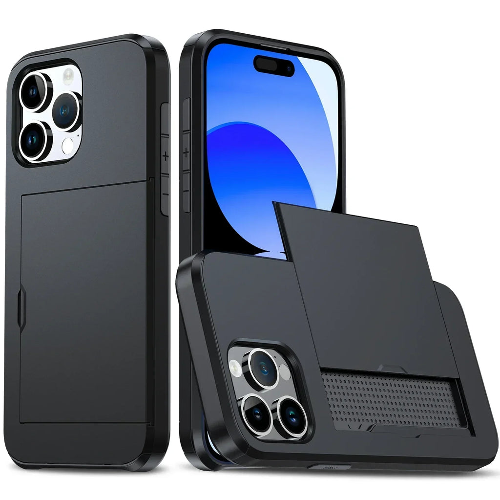 iPhone case with card slot – protective case with card drawer
