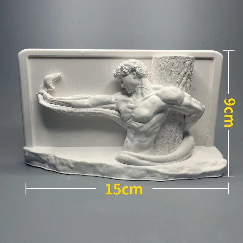 Nordic INS Style Character Plaster Statue DIY Painted Sketch Photography Props Table Decorations Home Art Plaster Decoration