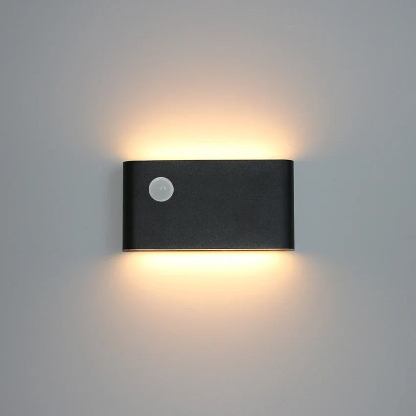 Modern LED Outdoor Motion Sensor Waterproof Wall Lamp - Ideal for Garden, Courtyard, and Corridor Lighting