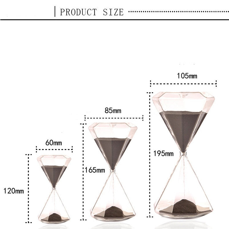 5–60 Minute diamond hourglass, hourglass, hourglass, children's gift, hourglass, home decoration, available in multiple color options