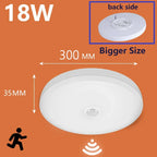 LED PIR Motion Sensor Ceiling Lamp - Modern Light Fixtures for Bedroom, Living Room, Stairs Lighting