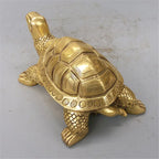 Brass Feng Shui Turtle Statue Lucky Animal Sculpture for Longevity Home Office Decoration Figurine Gift Study Ornament