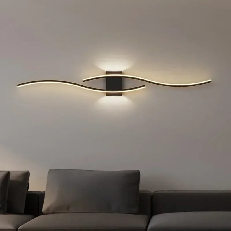 Modern Minimalist LED Strip Wall Lamp – Dimmable Wall Sconce for Living Room, Bedroom, Restaurant, and Bathroom