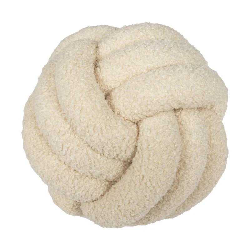 Throw Pillow - Cozy - Hand-Knotted Ball - Sheepskin