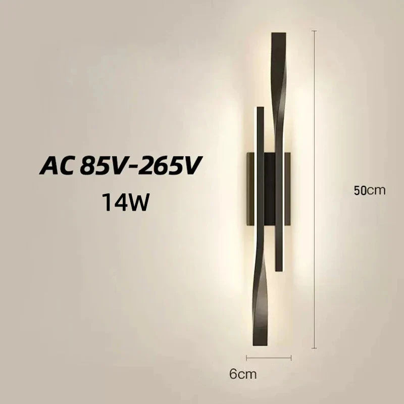 Modern LED Long Strip Wall Lamp – Luxury Creative Bedside & Living Room Light, Simple Nordic Design for Bedroom, TV Wall, and Interior Decoration