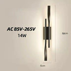 Modern LED Long Strip Wall Lamp – Luxury Creative Bedside & Living Room Light, Simple Nordic Design for Bedroom, TV Wall, and Interior Decoration