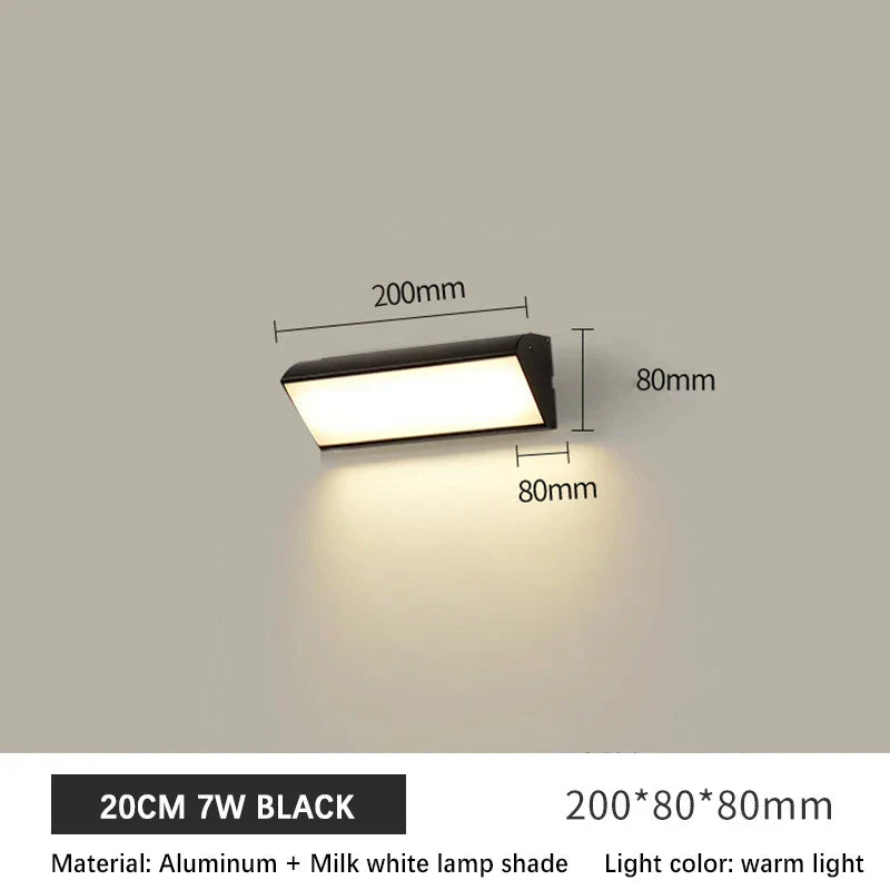 Long Strip LED Outdoor Wall Lamps - Waterproof Aluminum Lights for Porch, Garden, Corridor