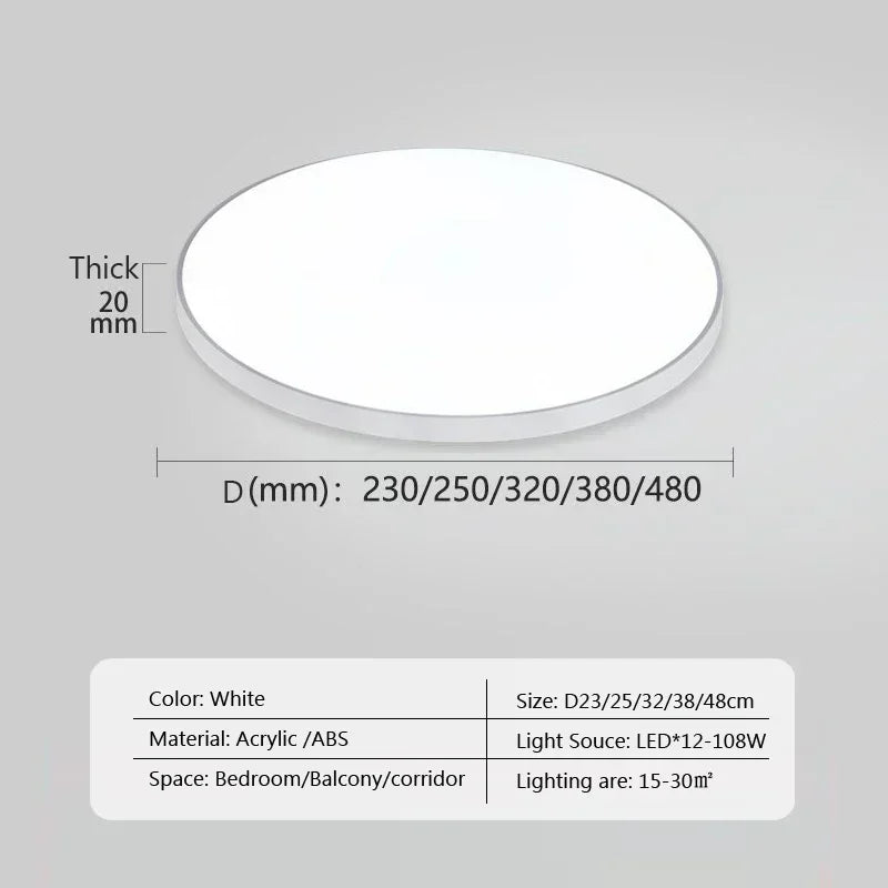 Modern LED Round Ceiling Lamps - Ceiling Light Fixtures for Living Room, Bedroom, Bathroom, Dining Room, Kitchen