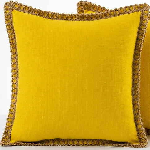 Colorful pillowcases in French style