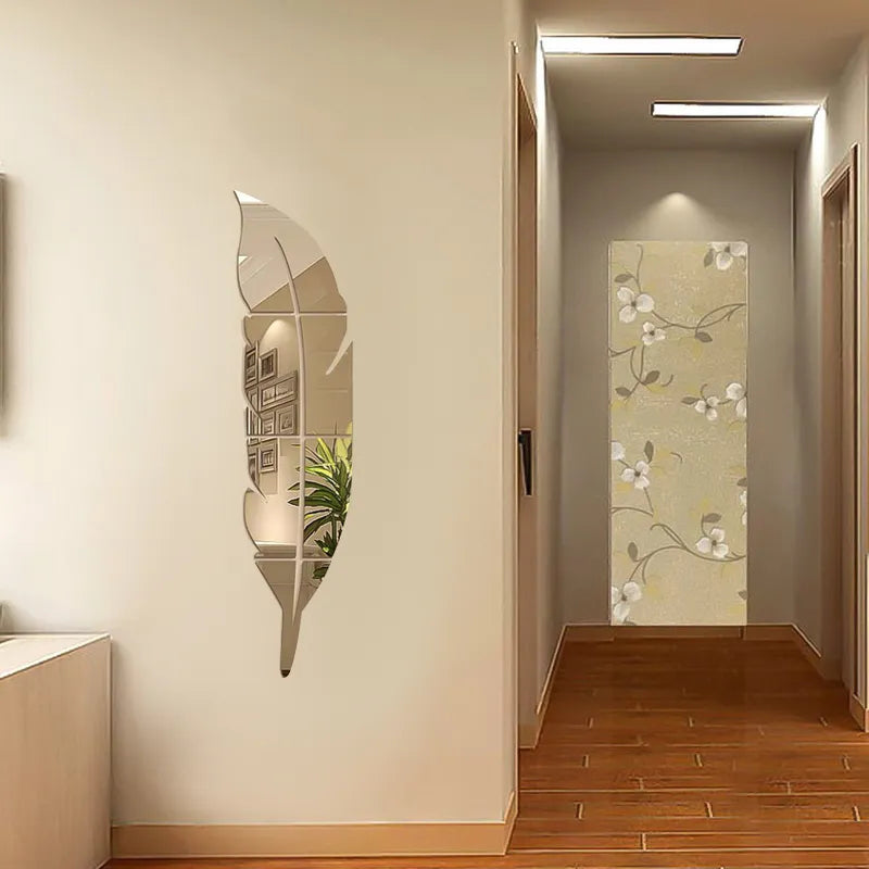 Vinantica | 3D Feather Art Mirror Wall Sticker