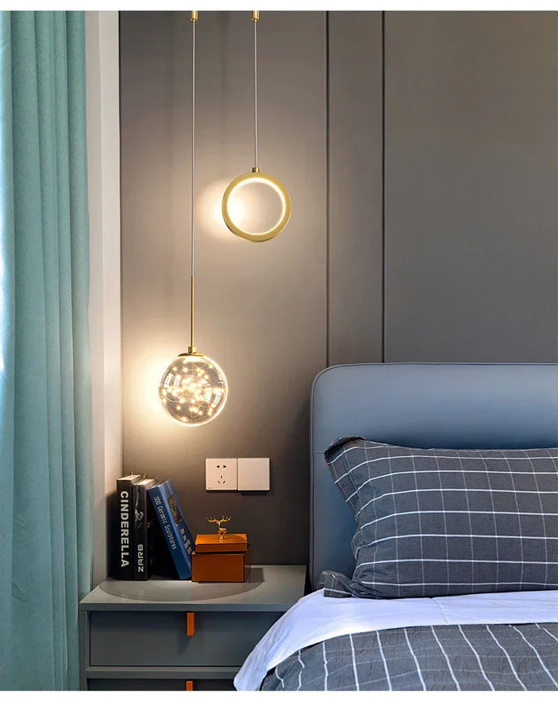 Modern LED Pendant Light – 2-Way Indoor Hanging Lamp for Living Room, Bedroom, Dining Table with Adjustable 3 Light Colors
