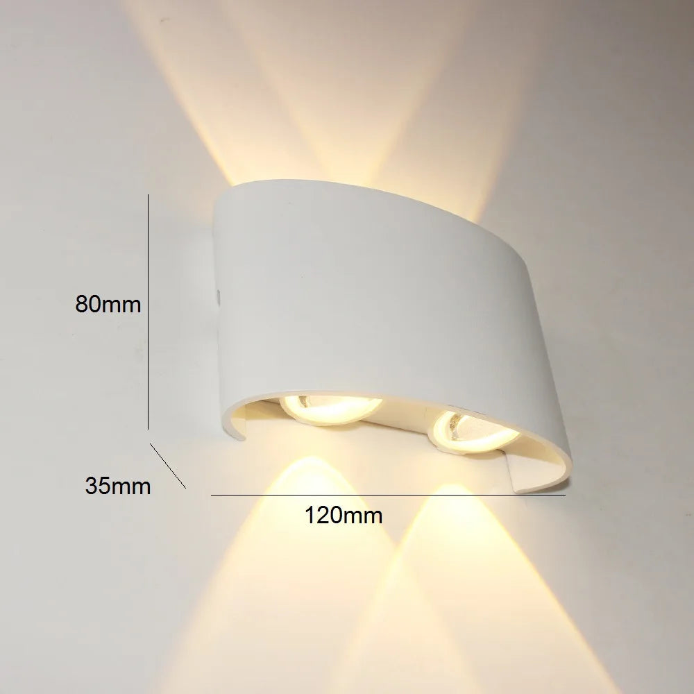 Body Motion Sensor Wall Light Waterproof Outdoor LED Wall Sconce Up Down Glowing Lamps Garden Yard Induction Corridor Wall Lamp