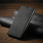 iPhone Leather Wallet Case | Magnetic Card Holder Function | Multiple Colors