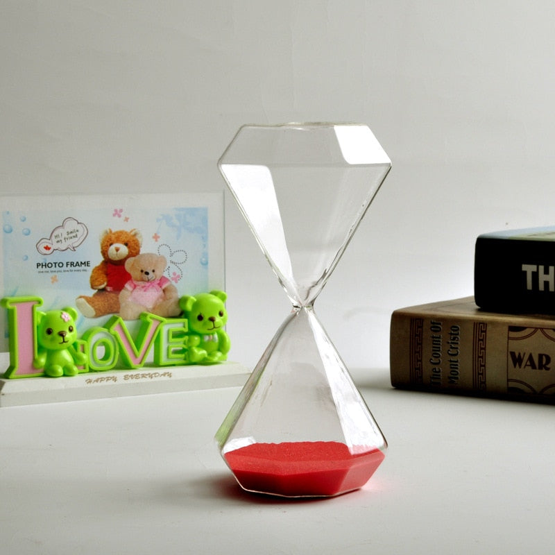 5–60 Minute diamond hourglass, hourglass, hourglass, children's gift, hourglass, home decoration, available in multiple color options