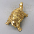 Brass Feng Shui Turtle Statue Lucky Animal Sculpture for Longevity Home Office Decoration Figurine Gift Study Ornament