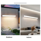 Long Strip LED Outdoor Wall Lamps - Waterproof Aluminum Lights for Porch, Garden, Corridor