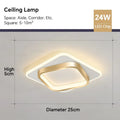 Modern LED Ceiling Lamp - Square Ceiling Light Fixture for Living Room, Stair, Aisle, and More