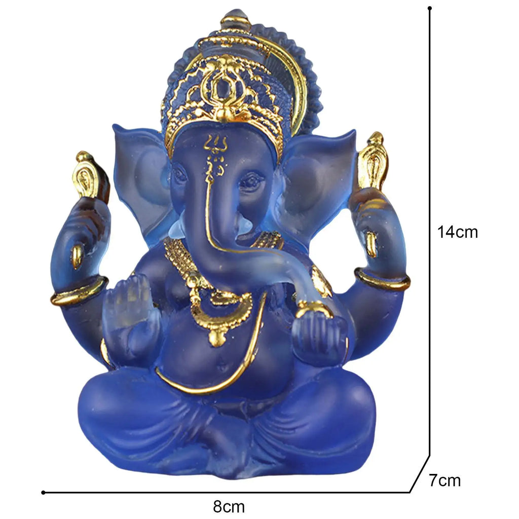 Rare colored semi-transparent Ganesh statues for luck in your home
