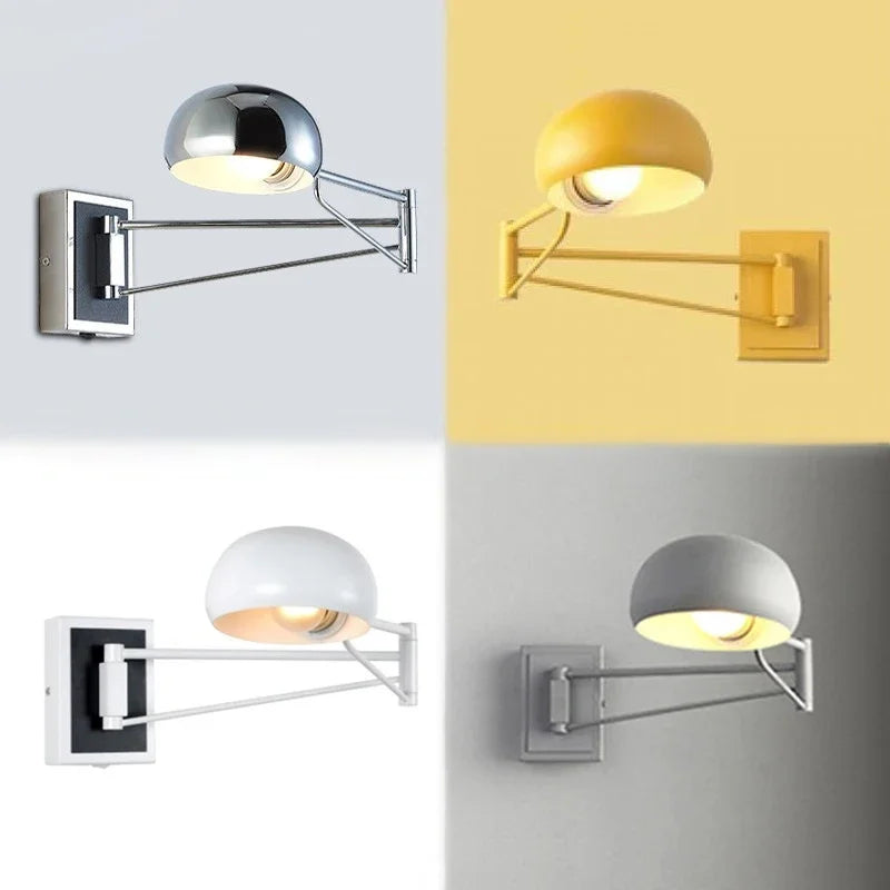 Modern Foldable LED Wall Lamp – Retractable Eye-Protective Wall Light for Bedroom, Study, Living Room, and Bathroom