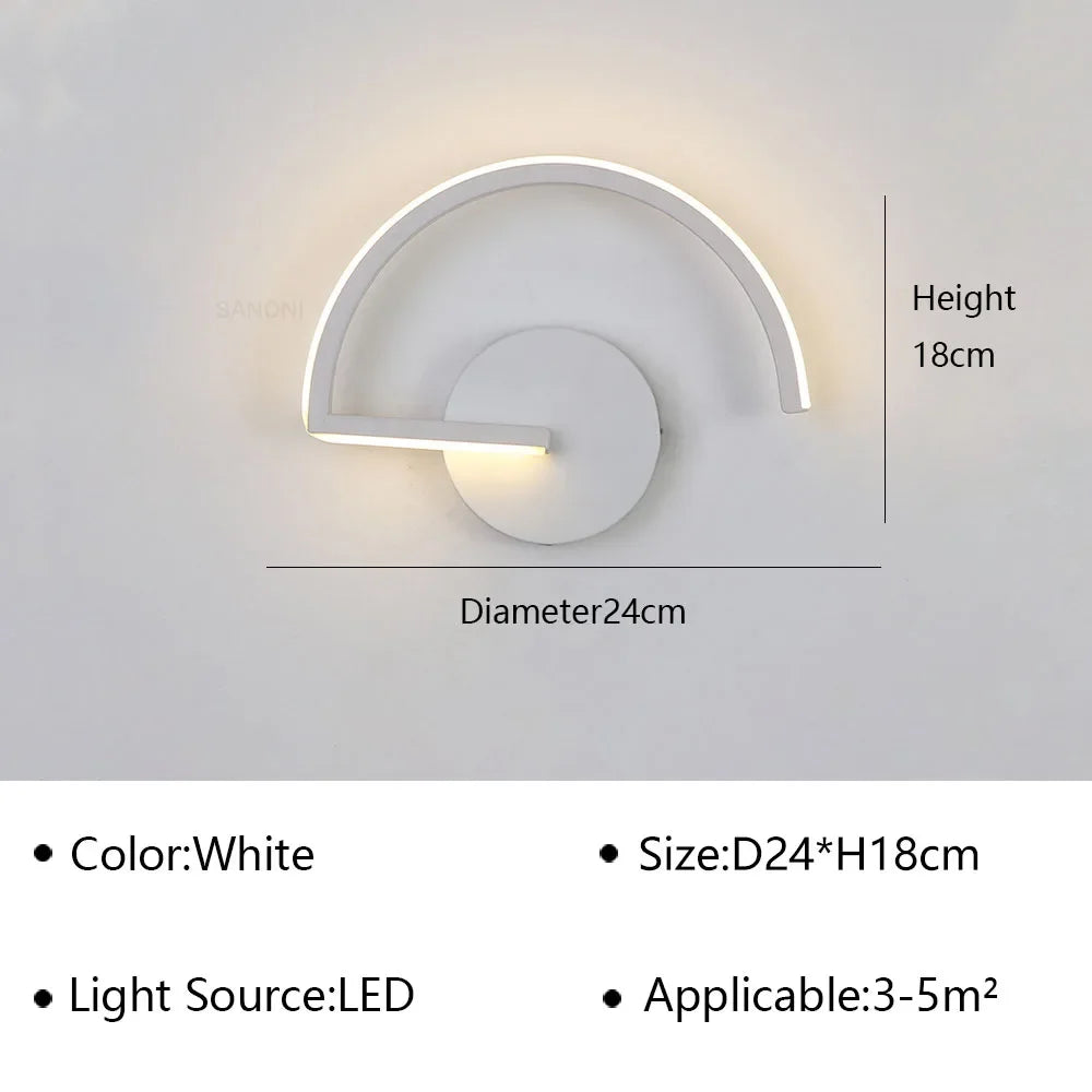 Modern LED Wall Lamp Bedside Sconce - Home Decor Lighting Fixture for Living Room, Bedroom, Hotel
