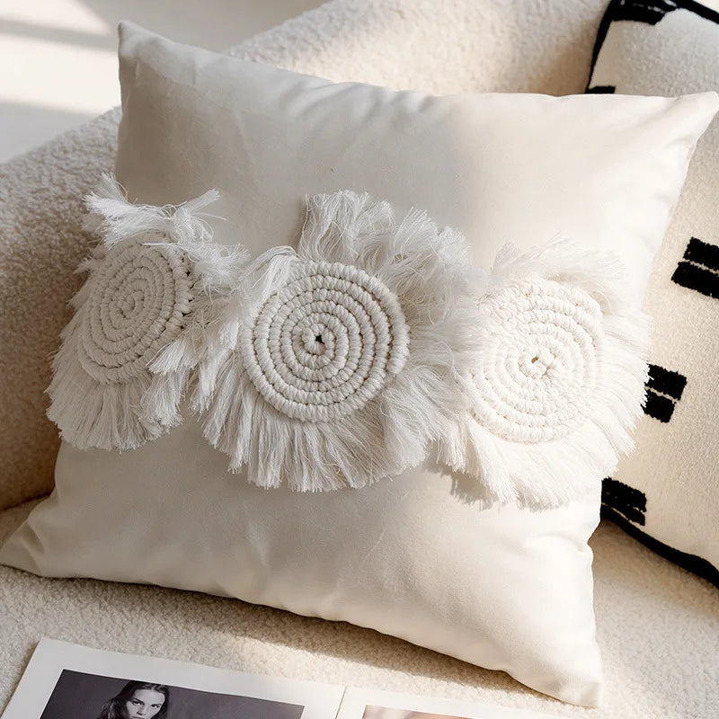 Luxury Embroidered Decorative Cushion with Horse Print for Sofa and Living Room