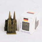 Cologne Cathedral Model Metal Antique Bronze Germany Cologne Cathedral Building Figurine World Famous Landmark Architecture Decoration