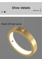 Modern LED Pendant Light – 2-Way Indoor Hanging Lamp for Living Room, Bedroom, Dining Table with Adjustable 3 Light Colors
