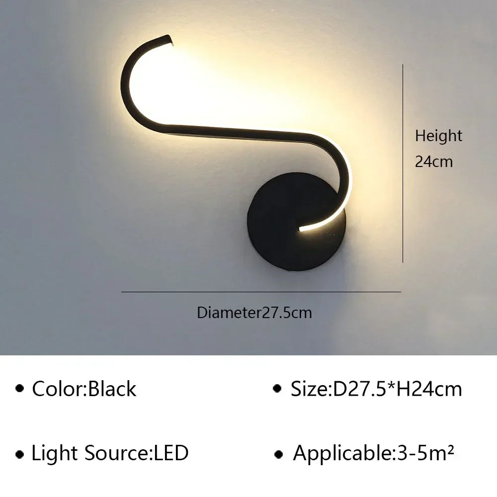 Modern LED Wall Lamp Bedside Sconce - Home Decor Lighting Fixture for Living Room, Bedroom, Hotel