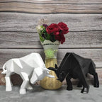 YuryFvna Modern Geometric Bull Statue, Ornament, Café, Bull Sculptures, Animal Figures, Abstract Hotel Home Decoration