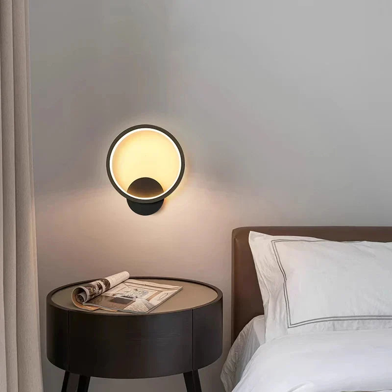 Modern LED Wall Lamp – Round Wall Light Fixture for Bedroom, Living Room, Hallway, and Study