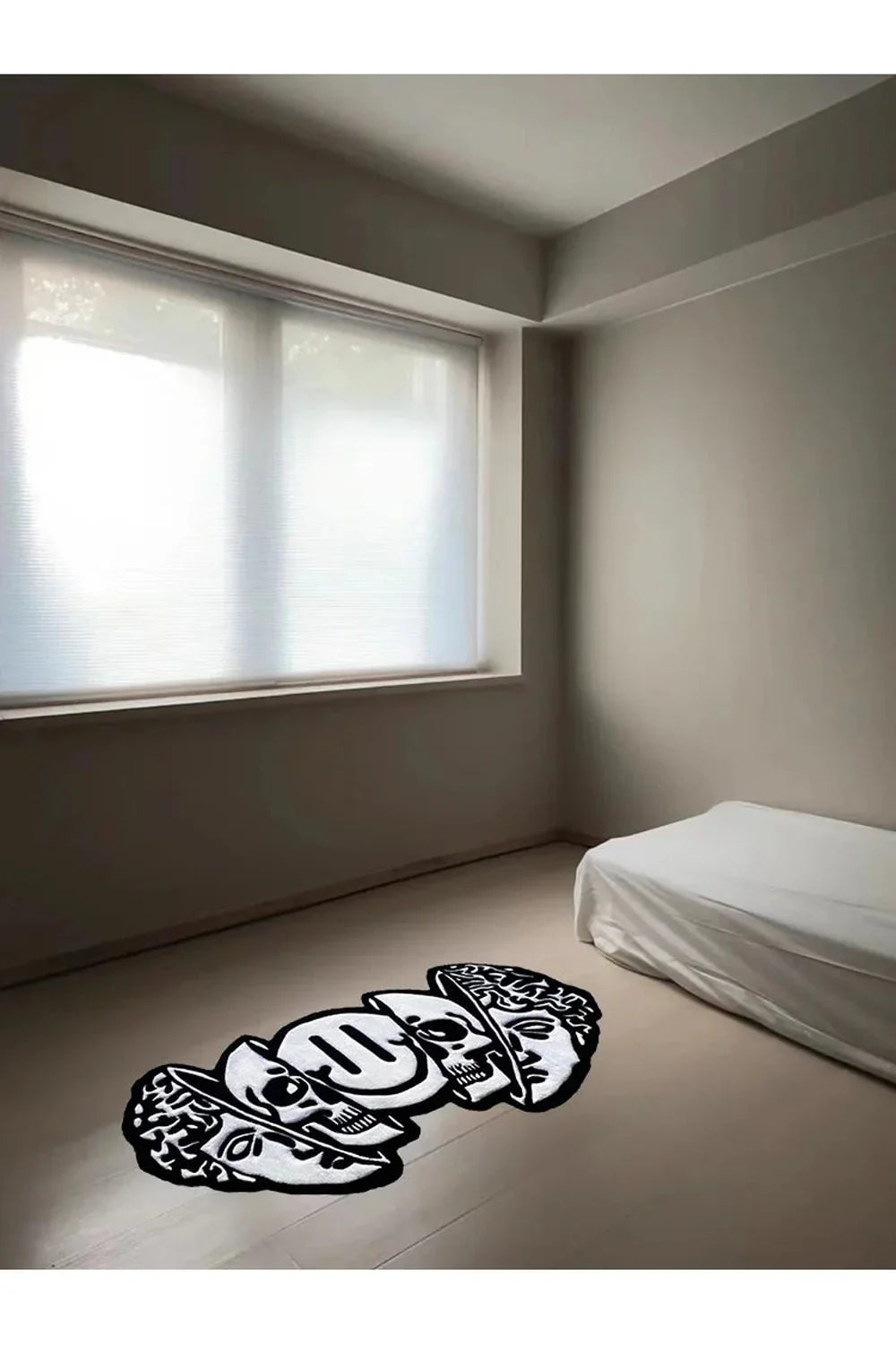 Skull Black Rug
