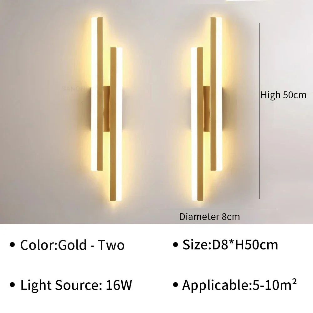 Modern LED Wall Light – Stylish Wall Sconce for Living Room, Stairs, Bedroom, and Corridor Interior Lighting