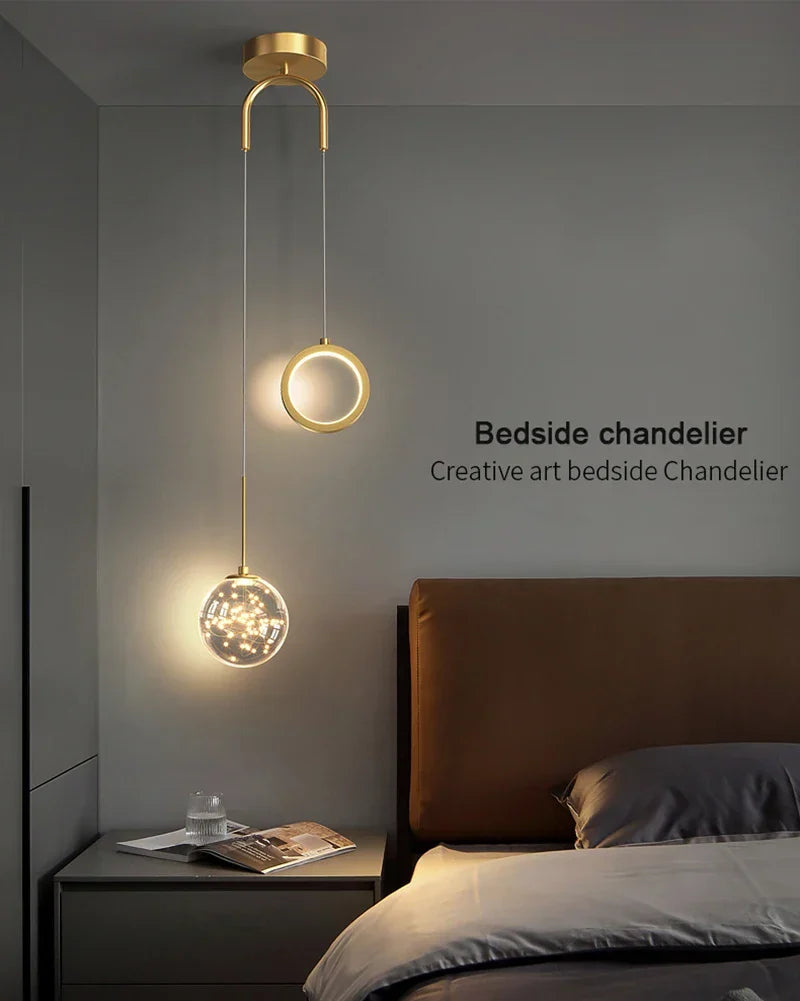 Modern LED Pendant Light – 2-Way Indoor Hanging Lamp for Living Room, Bedroom, Dining Table with Adjustable 3 Light Colors