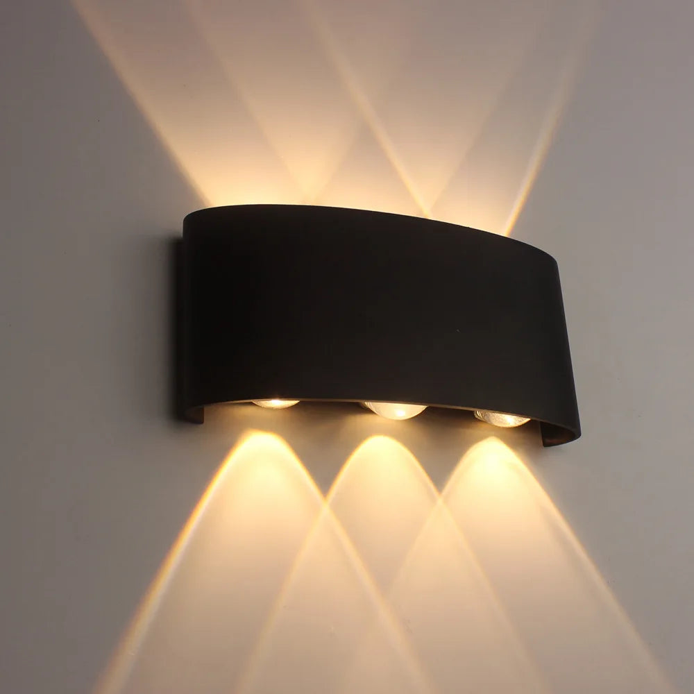 Body Motion Sensor Wall Light Waterproof Outdoor LED Wall Sconce Up Down Glowing Lamps Garden Yard Induction Corridor Wall Lamp