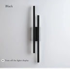 Modern LED Wall Lamp – Black & Gold Acrylic Wall Sconce for Living Room, Bedroom, and Interior Decor