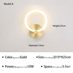 Modern Nordic LED Wall Lamp – Elegant Ring Light Fixture for Bedroom, Living Room, and Hotel Décor