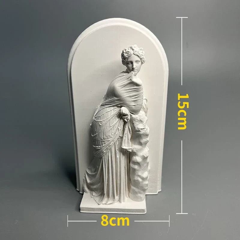 Nordic INS Style Character Plaster Statue DIY Painted Sketch Photography Props Table Decorations Home Art Plaster Decoration