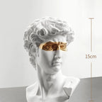 Statues for decoration, 15 cm, David, coffee table, home decoration, ornaments, bust of a room made of plaster, white resin, decorative art sculpture