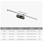 Modern LED Wall Light for Bathroom – 3-Color Adjustable Light Aluminum LED Mirror Lamp for Makeup and Bathing