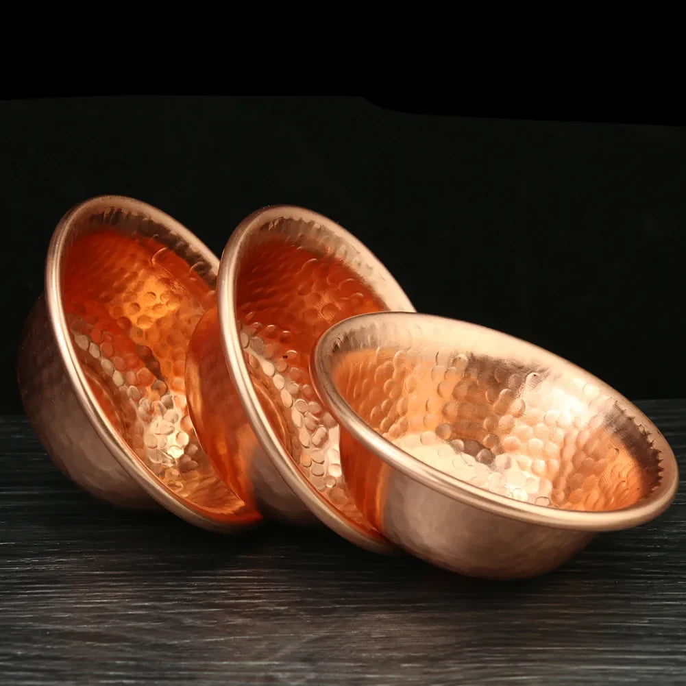 Nepalese pure copper water preparation bowl handmade hammer pattern holy water bowl for Buddha Buddhism accessories