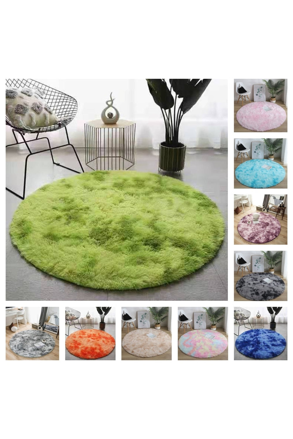 Fluffy Round Rug